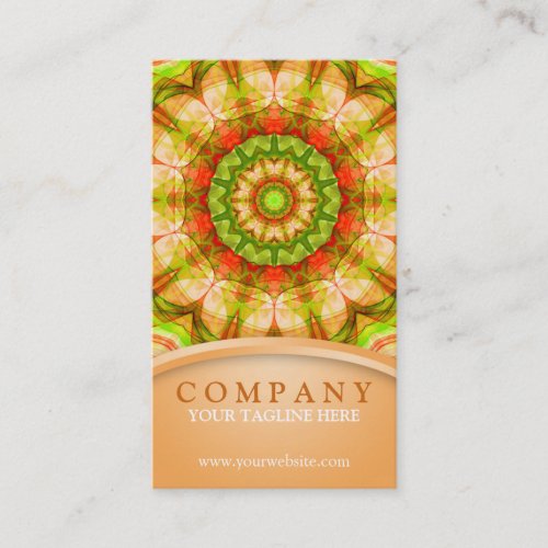 Red Green Apples 120 Mandala Business Card