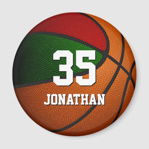 red green basketball team colors magnet