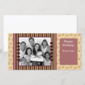 Red green beige floral design (Front/Back)
