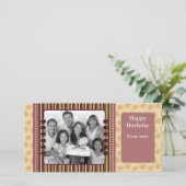 Red green beige floral design (Standing Front)