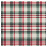 Red, Green &amp; Beige Plaid Fabric