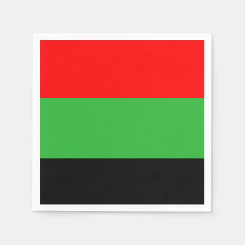 Red Green Black African Napkins