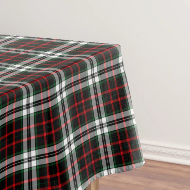 Red, Green, Black and White Tartan Plaid Tablecloth | Zazzle