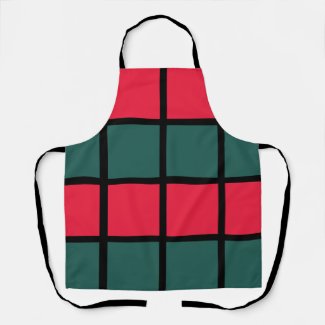 Red Green Black Checkered Stripes Pattern