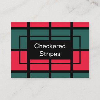 Red Green Black Checkered Stripes Pattern