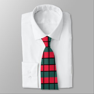 Red Green Black Checkered Stripes Pattern
