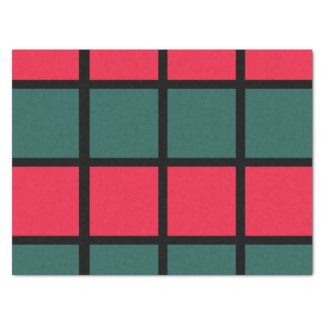 Red Green Black Checkered Stripes Pattern