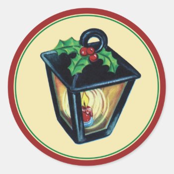 Red  Green & Black Christmas Holiday Envelope Seal by thechristmascardshop at Zazzle
