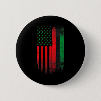Red Green Black History American African Flag  Button