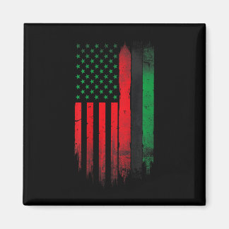 Red Green Black History American African Flag  Magnet