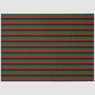 Red Green Black Stripes Pan African Happy Kwanzaa Tissue Paper