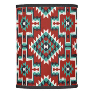 Red Green Black White Oriental Kilim Pattern Lamp Shade