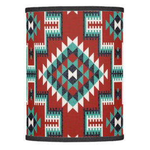 Red Green Black White Oriental Kilim Pattern Lamp Shade