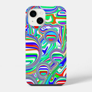 Red, Green, Blue, Abstract Lines iPhone 14 Case