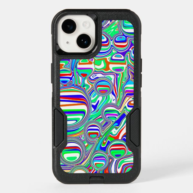 Red, Green, Blue, Abstract Lines  Otterbox iPhone Case (Back)