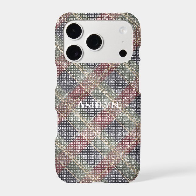 Red Green Blue Gold Stripes Sparkle Case-Mate iPhone Case (Back)