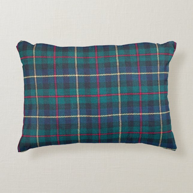 Red, green, blue Scottish tartan pattern. Accent Pillow (Front)