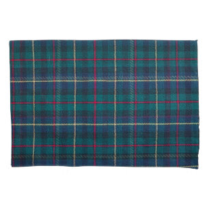 Red, green, blue Scottish tartan pattern. Pillow Case