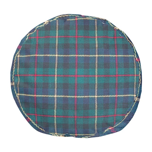 Red, green, blue Scottish tartan pattern. Pouf (Bottom)