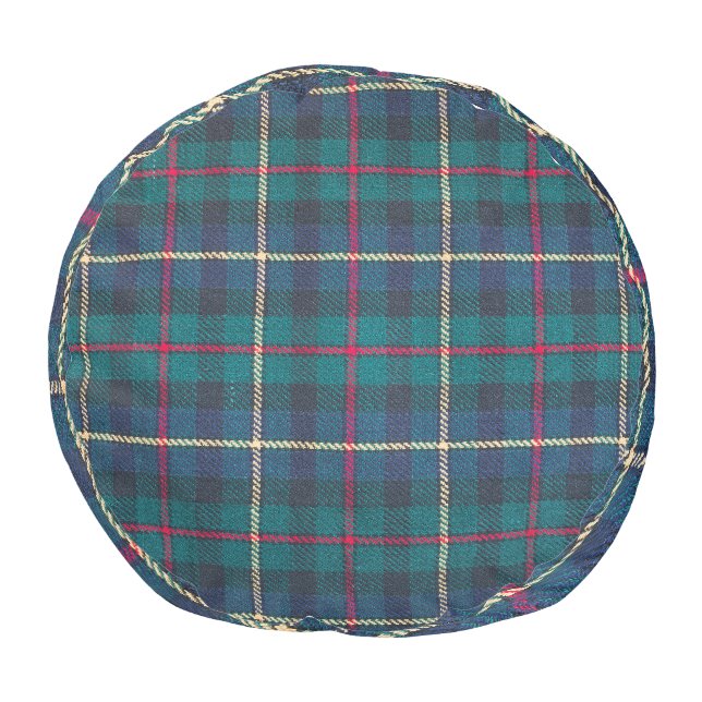 Red, green, blue Scottish tartan pattern. Pouf (Bottom)