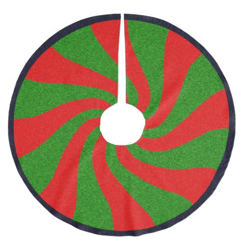 Red Green  Blue Swirl _ Brushed Polyester Tree Skirt