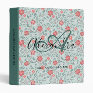 Red Green Botanical Christmas Recipes 3 Ring Binder