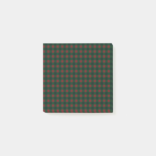 Red Green Buffalo Plaid Hloliday  Post-it Notes (Front)