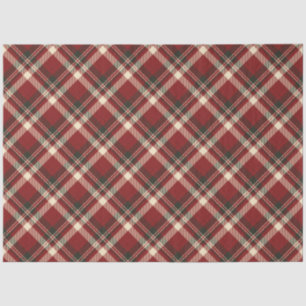 Red Green Buffalo Plaid Pattern Christmas Tissue Paper