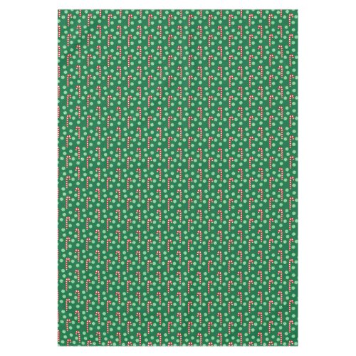 Red Green Candy Cane Peppermint Christmas  Tablecloth