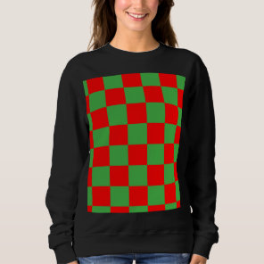 Red Green Check Checkered Pattern  Sweatshirt
