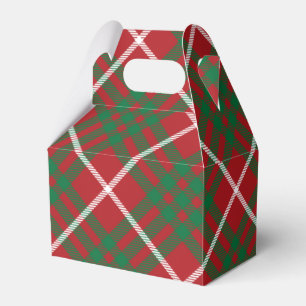 Red & Green Check Favor Boxes