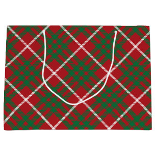 Red & Green Check Large Gift Bag