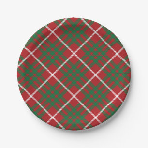Red & Green Check Paper Plates