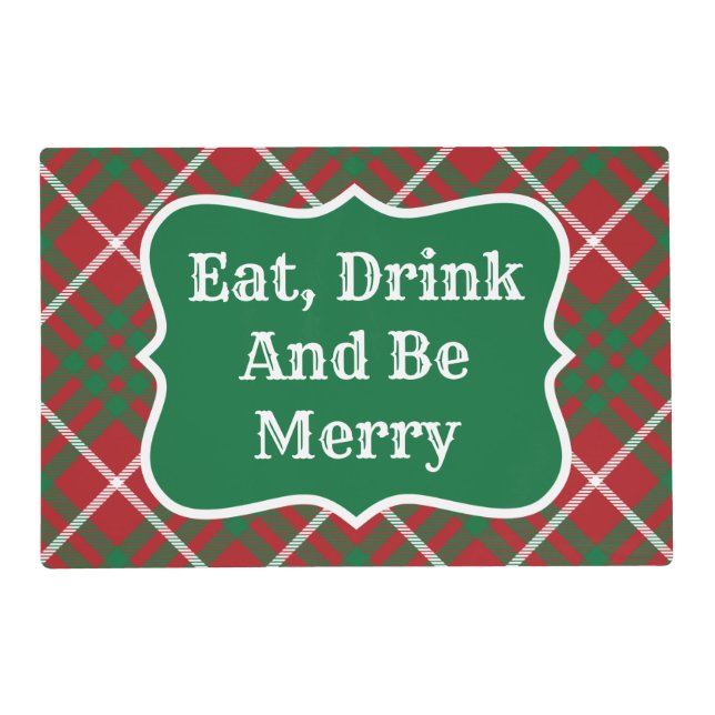 Red & Green Check Placemat (Front)