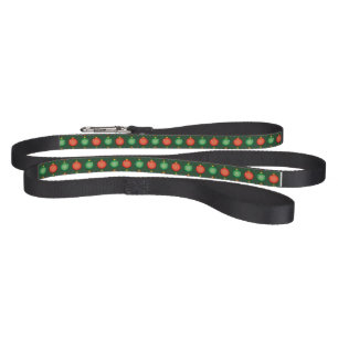 Red Green Christmas Balls Festive Xmas Pet Leash