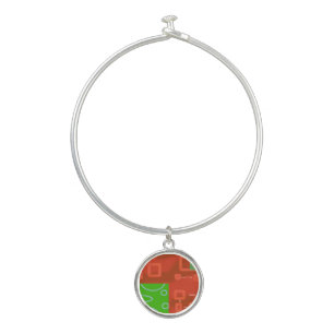 Red Green Christmas Bangle Bracelet