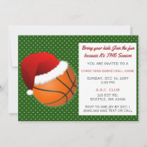 Red & Green Christmas Basketball Tournament Invitation