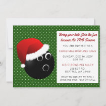 Red & Green Christmas Bowling Invitations