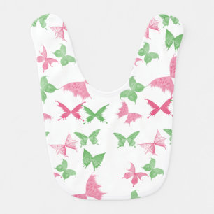 Red Green Christmas Butterflies Unisex Bib