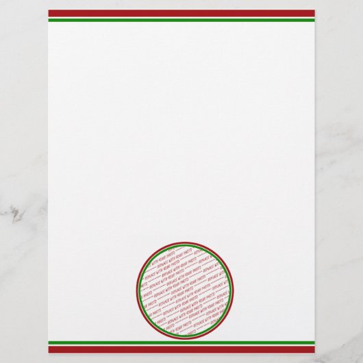 Red & Green (Christmas Colors) Trimmed Template (Front)