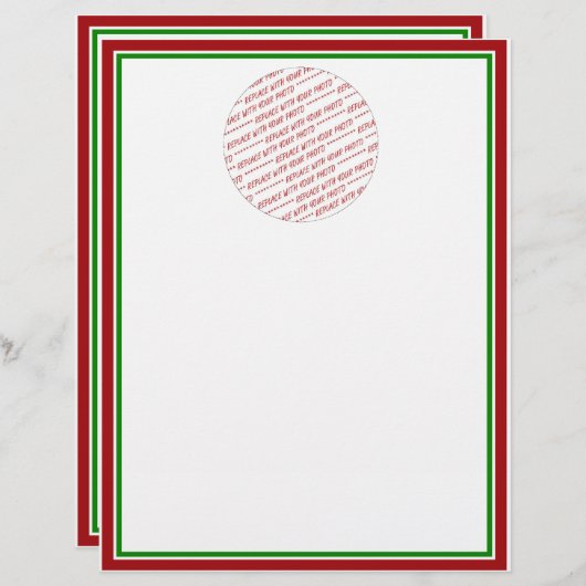 Red & Green (Christmas Colors) Trimmed Template (Front/Back)