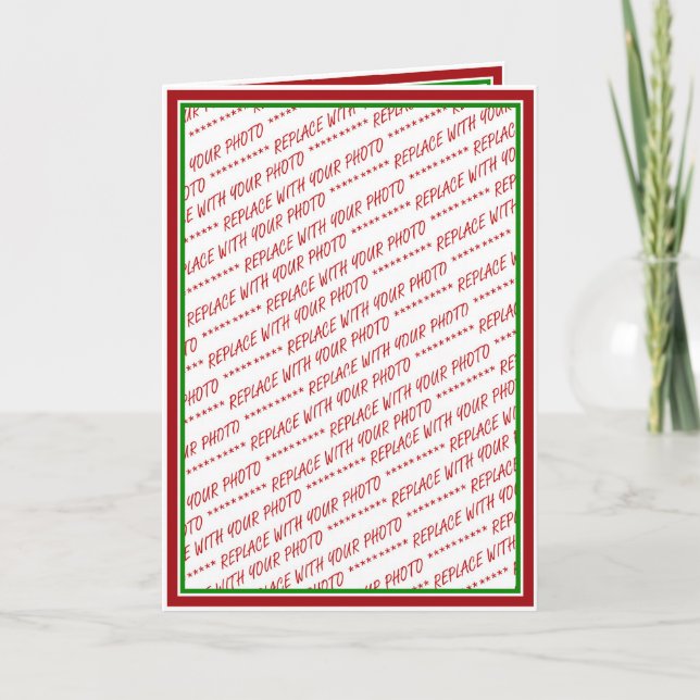Red & Green (Christmas Colors) Trimmed Template (Front)