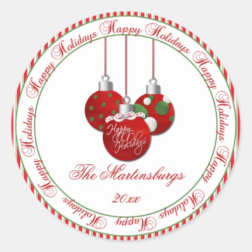 Red Green Christmas Happy Holidays Sticker