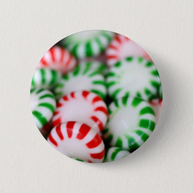 Red & Green Christmas Mints Button (Front)
