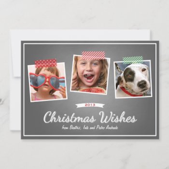Red Green Christmas Photo Washi Tape Chalk Holiday by red_dress at Zazzle