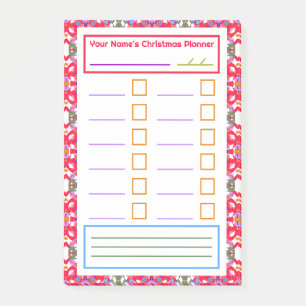 Red Green Christmas Plan Notes Festive Planner