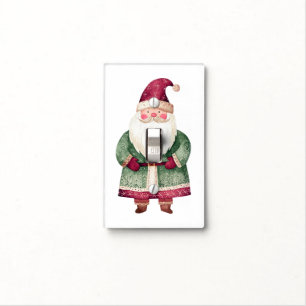 Red Green Christmas Santa Claus Light Switch Cover