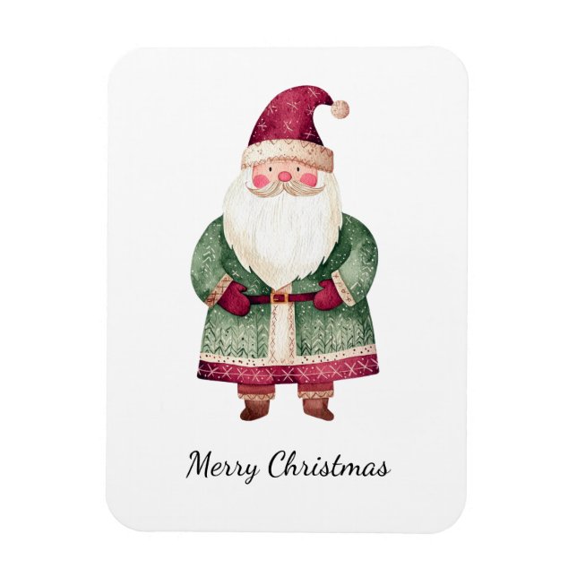 Red Green Christmas Santa Claus Magnet (Vertical)