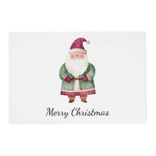 Red Green Christmas Santa Claus Placemat