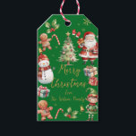 Red Green Christmas Santa Elf Snowman Gingerbread  Gift Tags<br><div class="desc">Festive Christmas gift tag.  Double Sided.  Personalize it with your own wording.  
(c) Somerset Fine Paperie</div>
